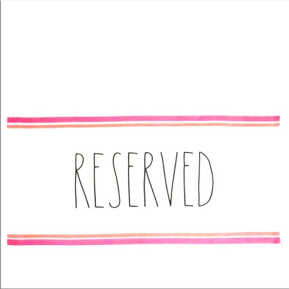 Rae Dunn “RESERVED” Pink Stripe Beach Towel - Picture 3 of 6